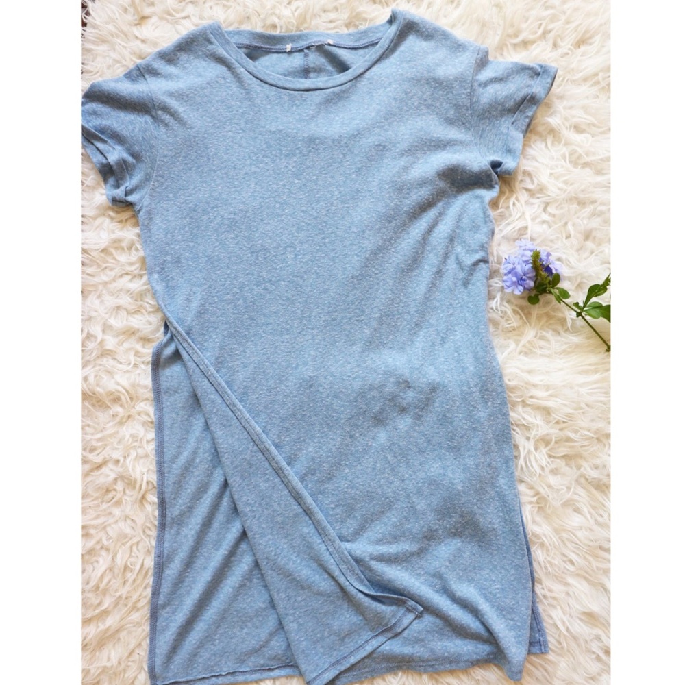 Blue Slitted Top